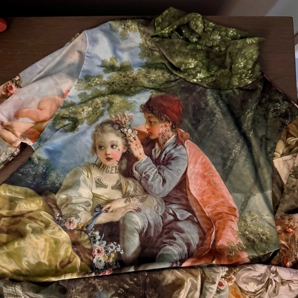 Very cool modern renaissance mesh top Small - Picture 6 of 6